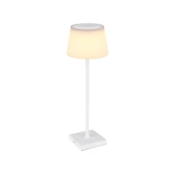 Gregoir LED ladattava pöytävalaisin, matta valkoinen, korkeus 38 cm, CCT