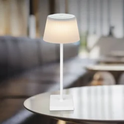 Gregoir LED ladattava pöytävalaisin, matta valkoinen, korkeus 38 cm, CCT