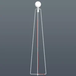 GRUPA Model M3-LED-lattiavalo valkoinen/pun. johto
