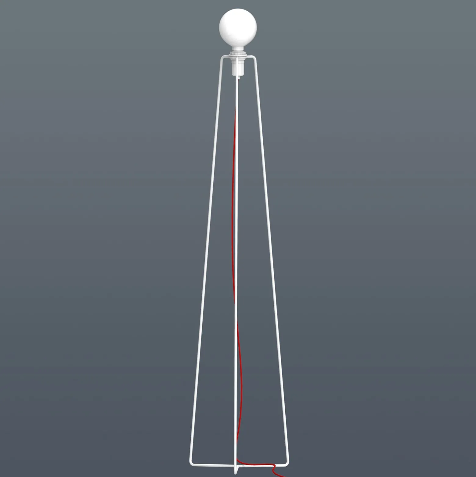 GRUPA Model M3-LED-lattiavalo valkoinen/pun. johto