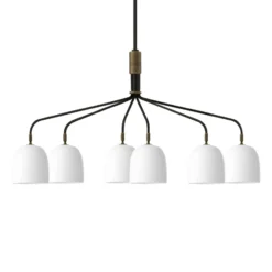 GUBI kattokruunu Howard 6-valo 134x73 cm gunmetal/valkoinen