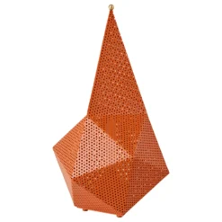 Gubi LED-akku-pöytävalaisin Bagdad, oranssi, korkeus 36 cm, teräs