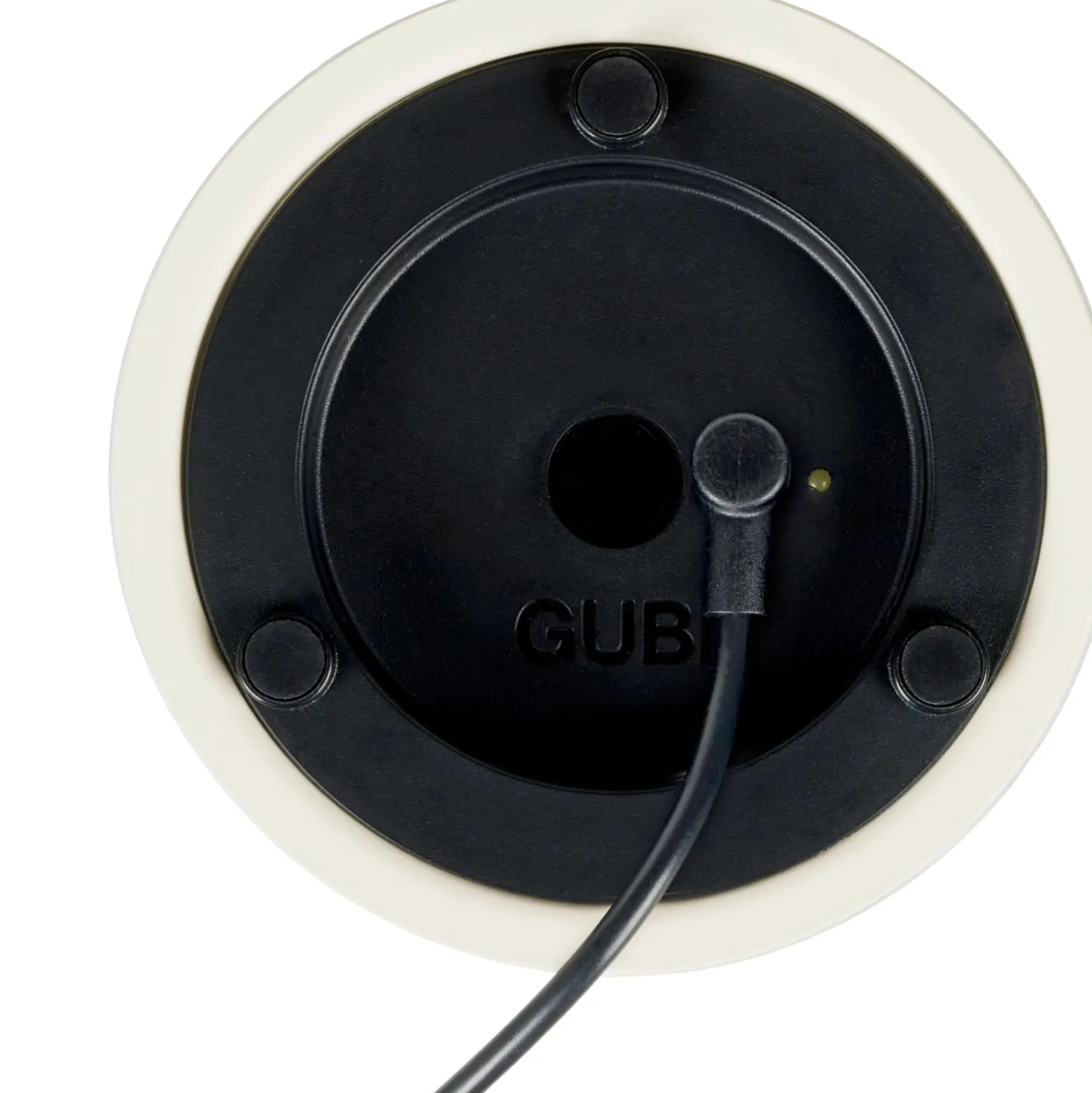 GUBI LED-ladattava pöytävalaisin Obello, IP44, himmeä lasi