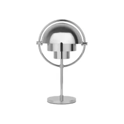 Gubi Multi-Lite -akkukäyttöinen pöytävalaisin, kromi/kromi, 30 cm