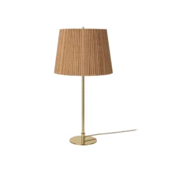GUBI pöytävalaisin 9205, messinkiä, bambuvarjo, korkeus 58 cm