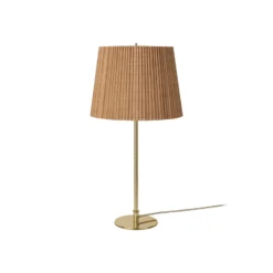 GUBI pöytävalaisin 9205, messinkiä, bambuvarjo, korkeus 58 cm