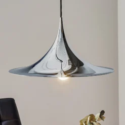 GUBI Semi riippuvalaisin, Ø 47 cm, kromi