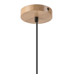 Harmony-riippuvalaisin, Ø 20 cm, opaalilasi, tammipuu, E27