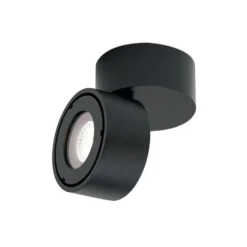 Harvey LED-ulkovalaisin, musta, Ø 10 cm, painevalettua alumiinia
