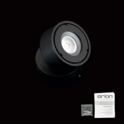 Harvey LED-ulkovalaisin, musta, Ø 10 cm, painevalettua alumiinia