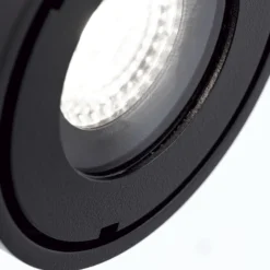 Harvey LED-ulkovalaisin, musta, Ø 10 cm, painevalettua alumiinia
