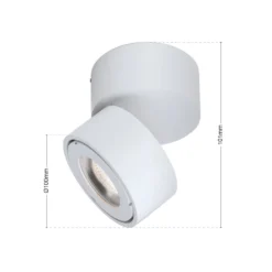 Harvey LED-ulkovalaisin, valkoinen, Ø 10 cm, painevalettua alumiinia