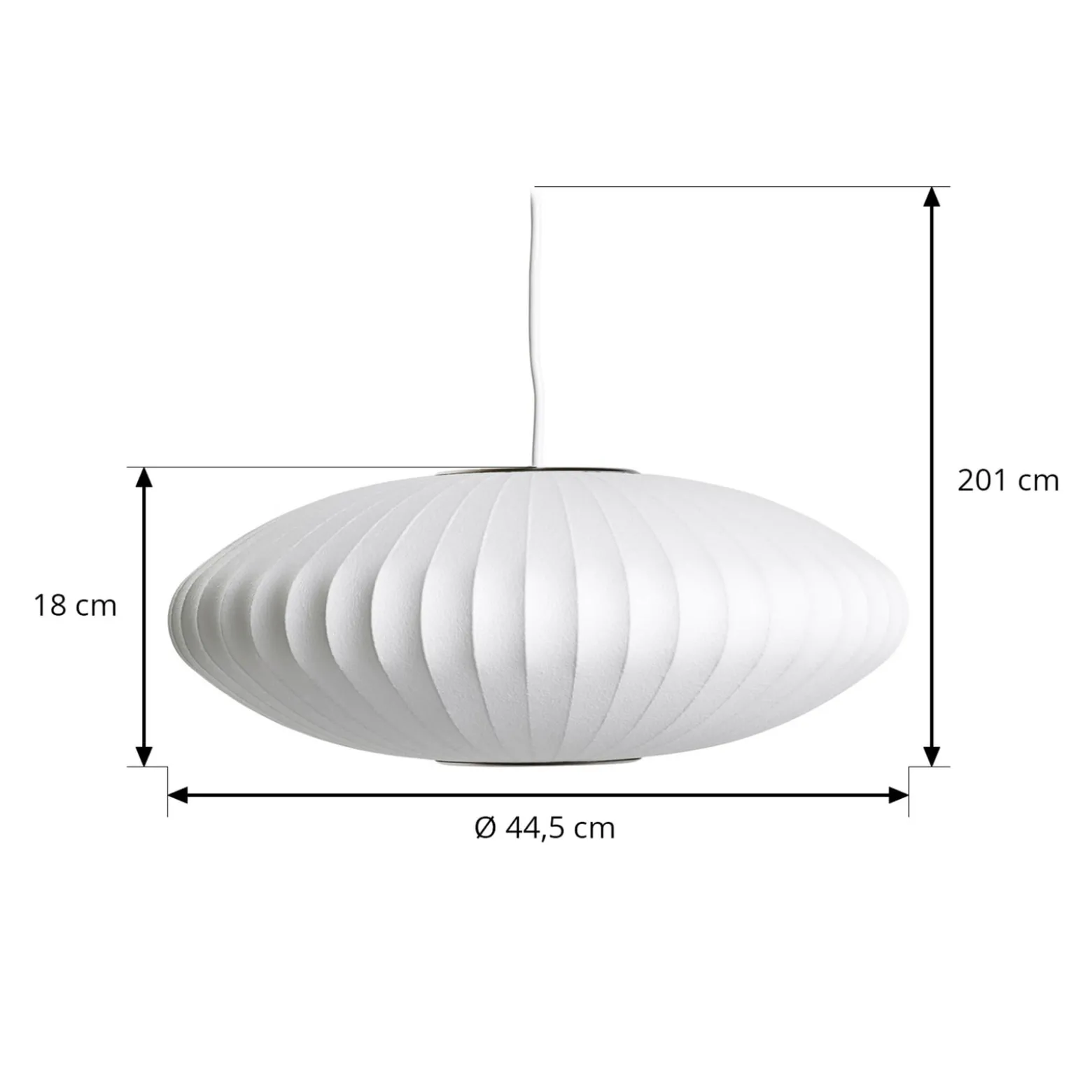 HAY Nelson Saucer Bubble S -riippuvalaisin, Ø 44,5 cm, valkoinen