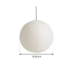HAY-varjostin Paper Shade, halkaisija 60 cm, valkoinen – ilman johtosarjaa