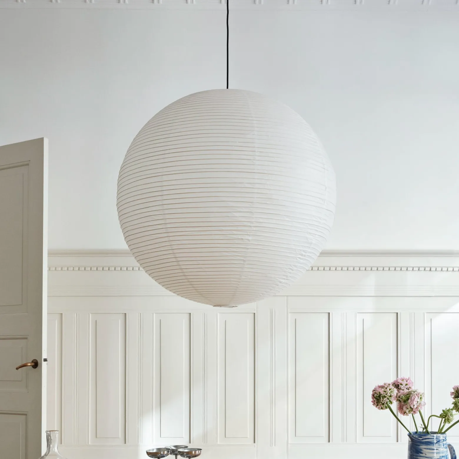 HAY-varjostin Paper Shade, halkaisija 60 cm, valkoinen – ilman johtosarjaa