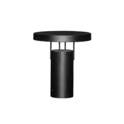 HÜBSCH LED-akkukäyttöinen pöytälamppu BringMe, mattamusta, korkeus 28 cm