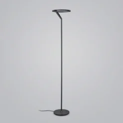 Helestra Elara-LED-lattiavalo down, himmen., musta