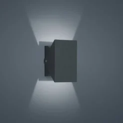 Helestra Free -LED-ulkoseinälamppu, grafiitti