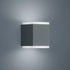 Helestra Kibo LED-ulkoseinälamppu, grafiitti