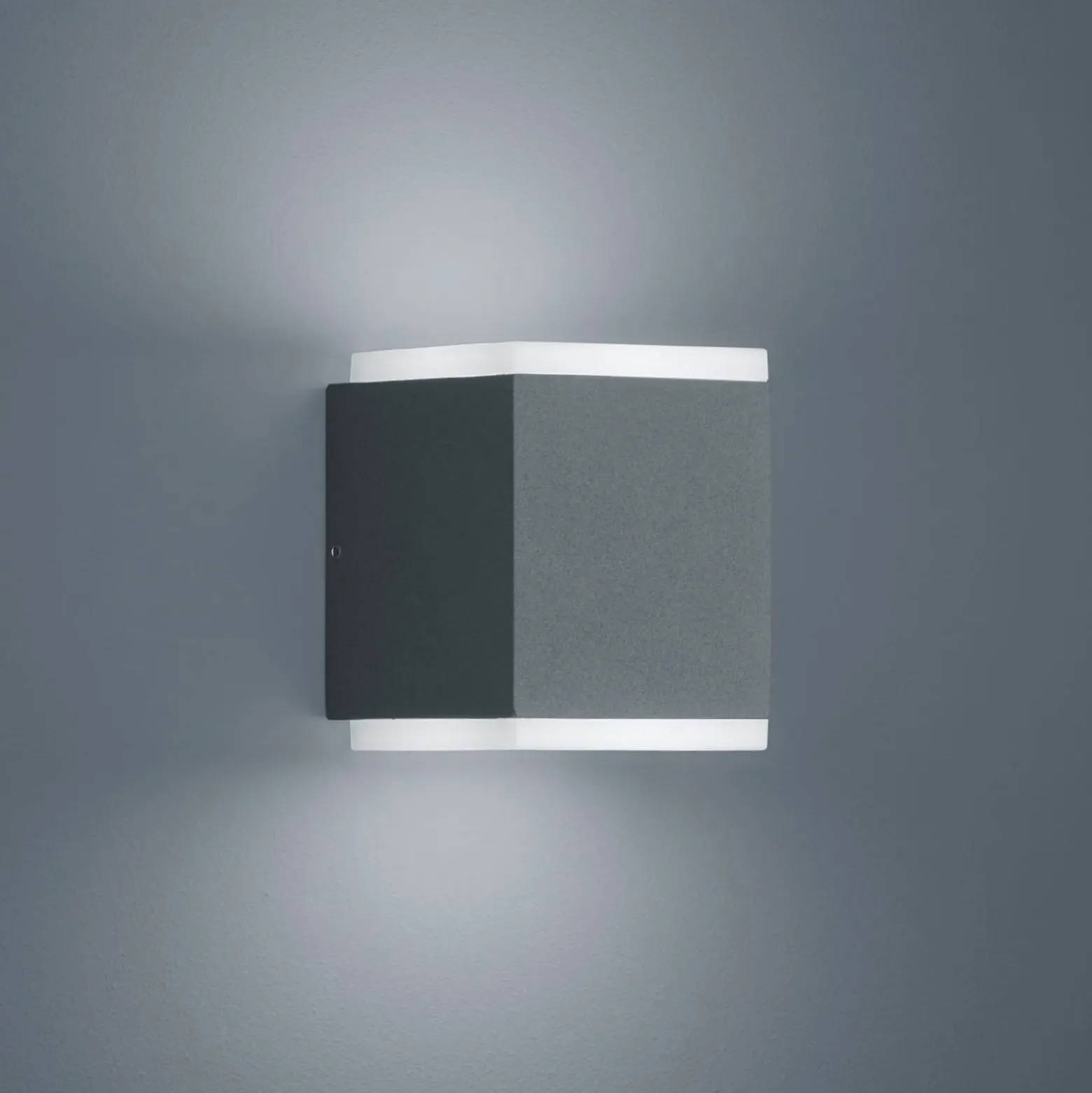 Helestra Kibo LED-ulkoseinälamppu, grafiitti