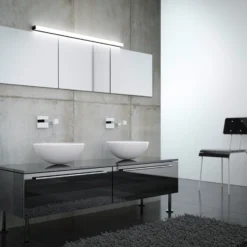 Helestra Lado -LED-peililamppu musta 120 cm