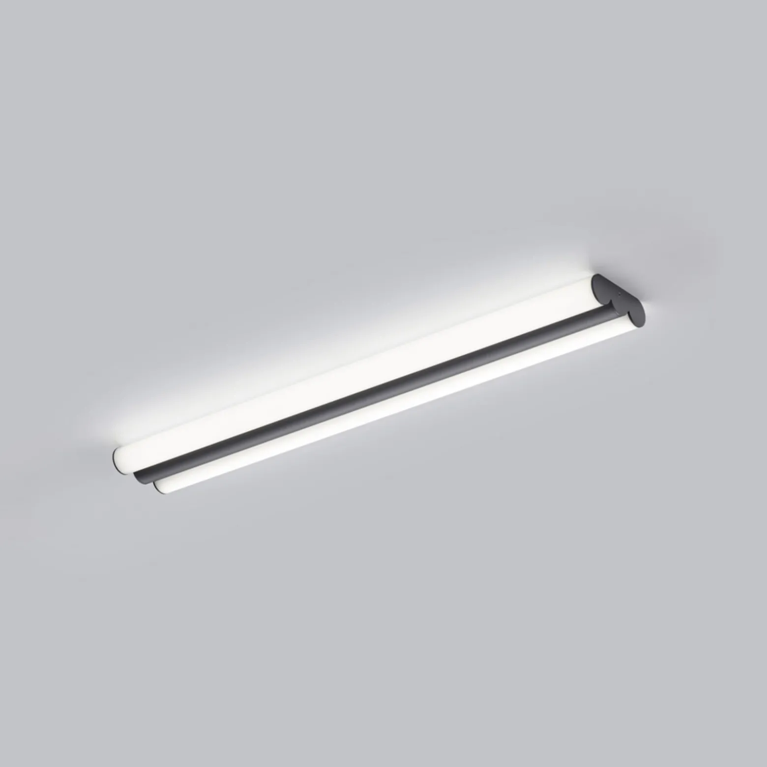 Helestra LED-peililamppu LOOM, pituus 60 cm, musta, IP44