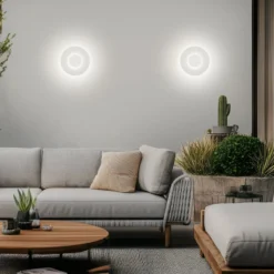 Helestra LED-ulkoseinälamppu BUD, himmennettävä, valkoinen, IP65