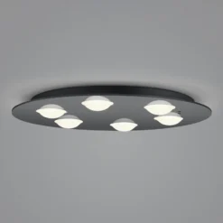 Helestra Nomi-LED-kattovalo Ø49cm himmen., musta