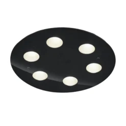 Helestra Nomi-LED-kattovalo Ø49cm himmen., musta