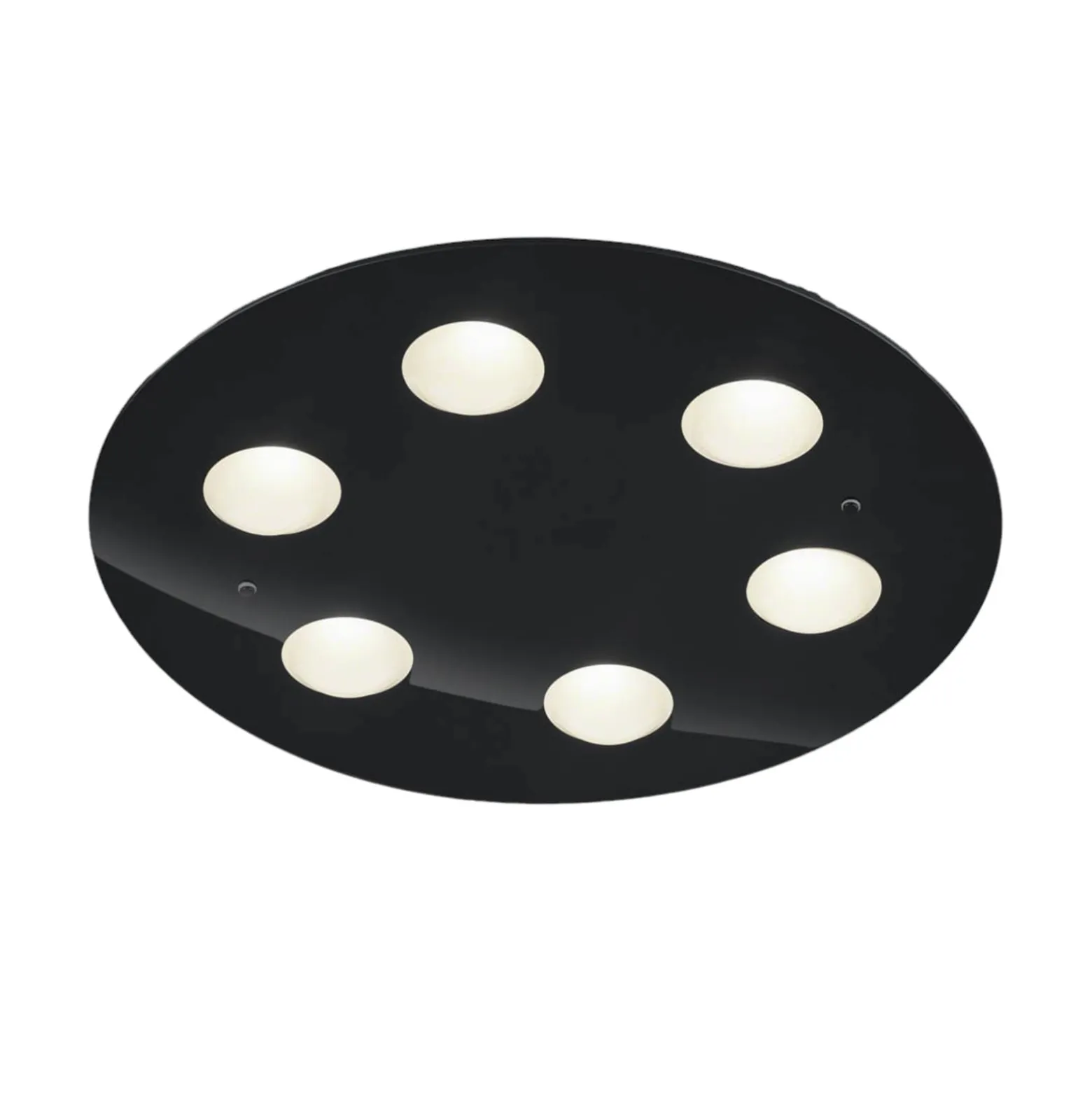 Helestra Nomi-LED-kattovalo Ø49cm himmen., musta