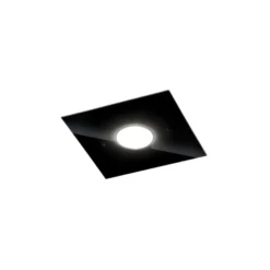 Helestra Nomi-LED-kattovalo 23x23cm himmen., musta