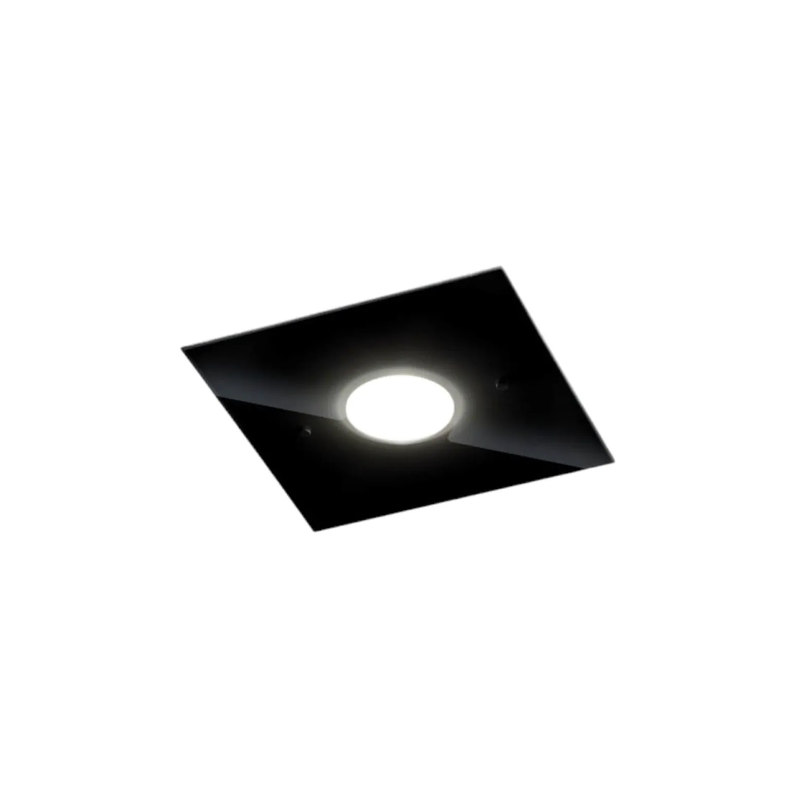 Helestra Nomi-LED-kattovalo 23x23cm himmen., musta