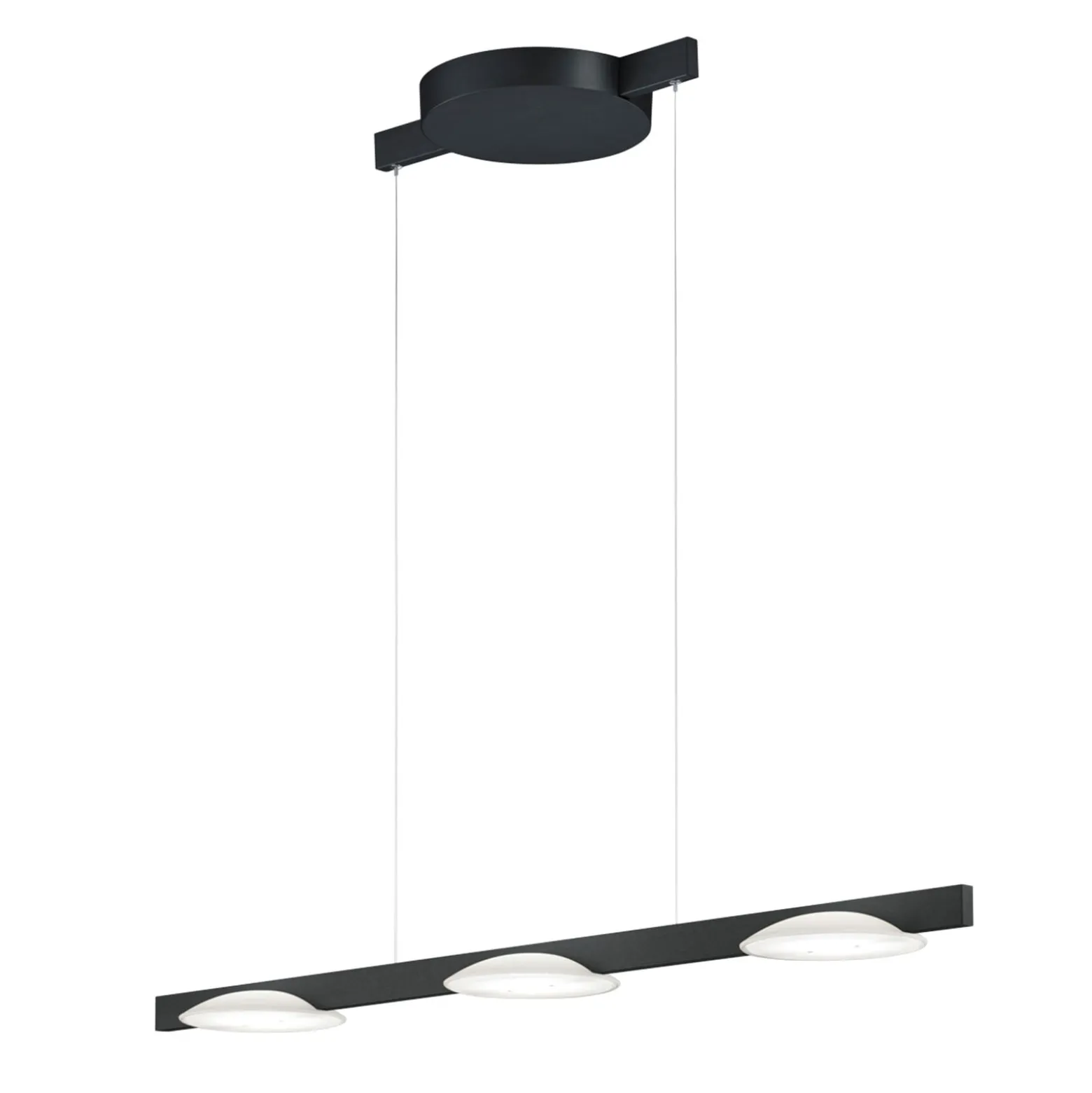 Helestra Pole -LED-riippuvalaisin 3-lamp. musta