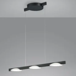 Helestra Pole -LED-riippuvalaisin 3-lamp. musta