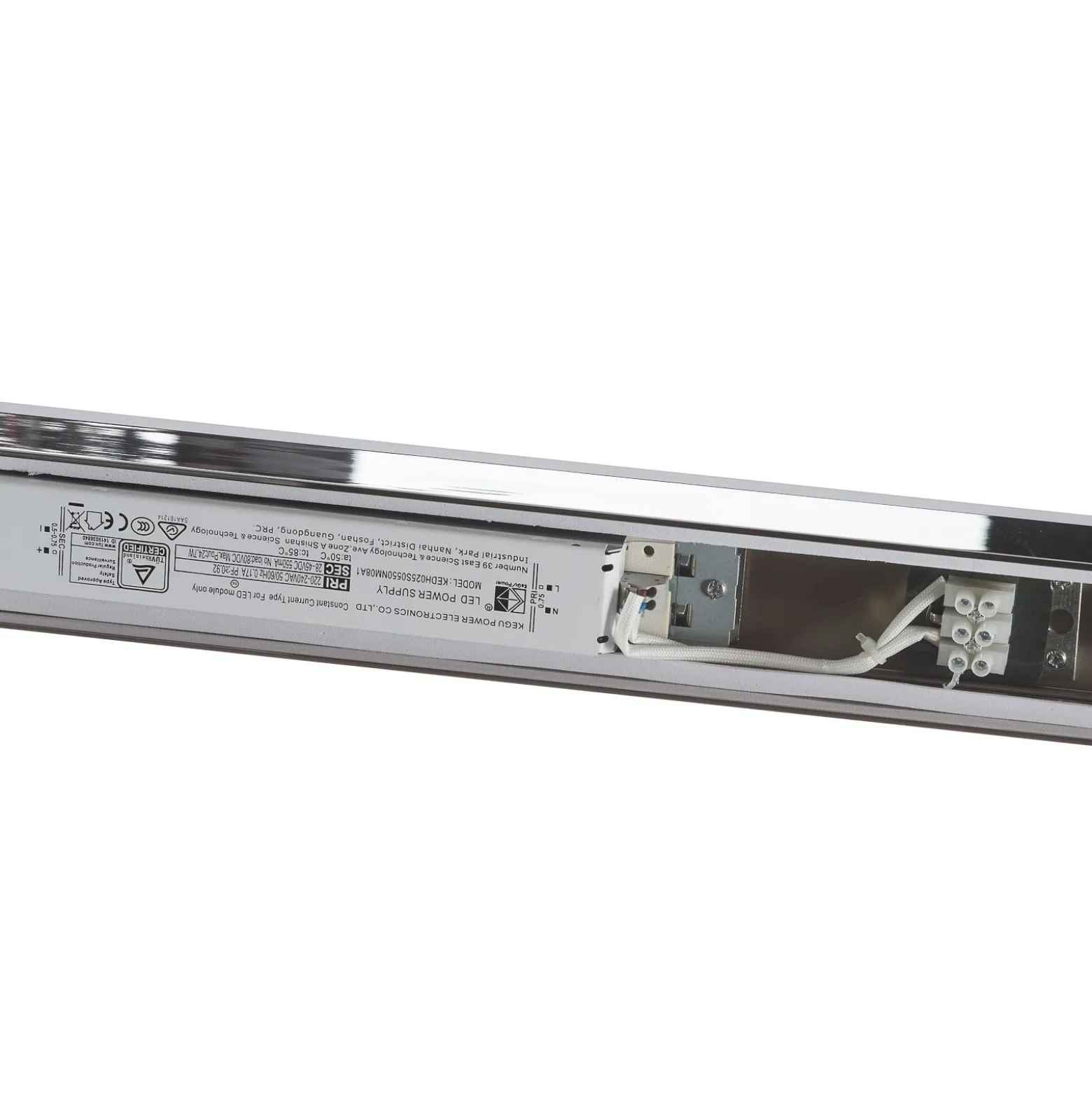 Helestra Ponto -LED-seinävalo, IP44 90 cm