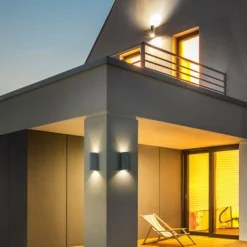 Helestra Swift LED-ulkoseinälamppu grafiitti IP65