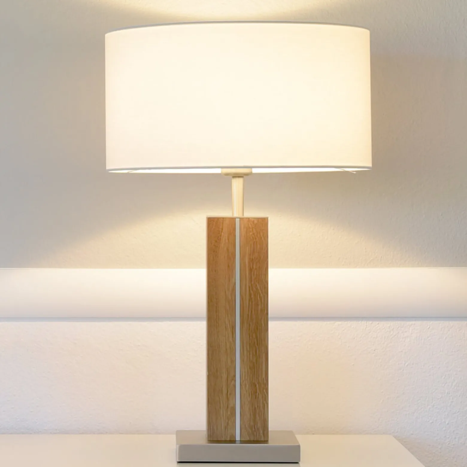 HerzBlut Dana -pöytävalaisin, tammi, korkeus 56 cm