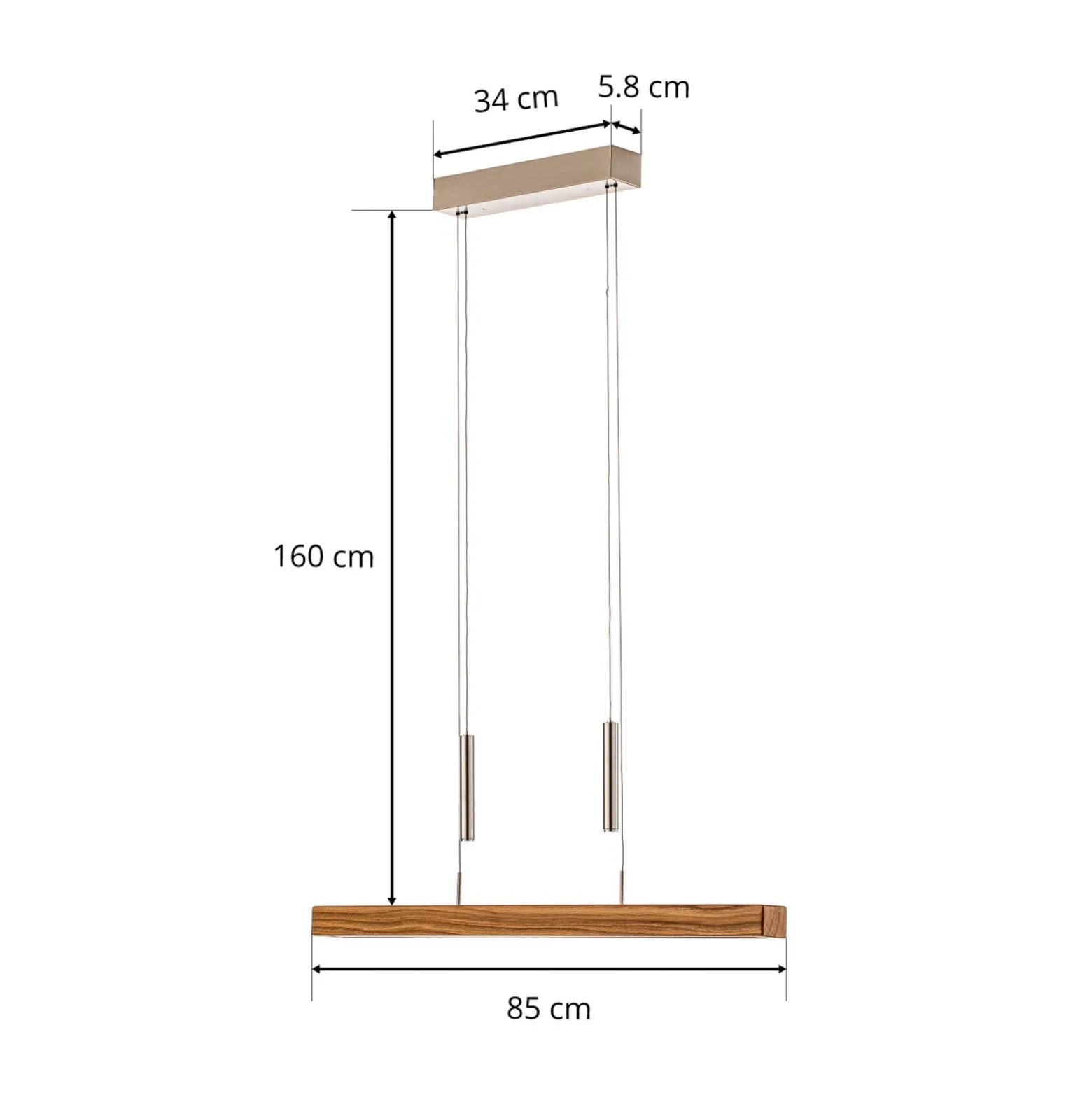 HerzBlut Leonora -riippuvalo Up&Down 85 cm öljytty