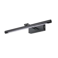Holton-LED-akkukäyttöinen seinävalaisin, mattamusta, leveys 45 cm, CCT