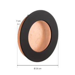 ICONE Vera LED-seinävalaisin 930 Ø26cm kupari/musta