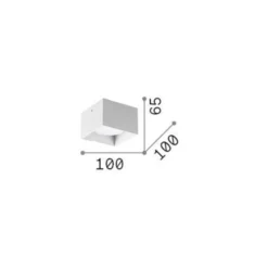 Ideal Lux alasvalo Spike Square, krominvärinen, alumiini, 10x10 cm