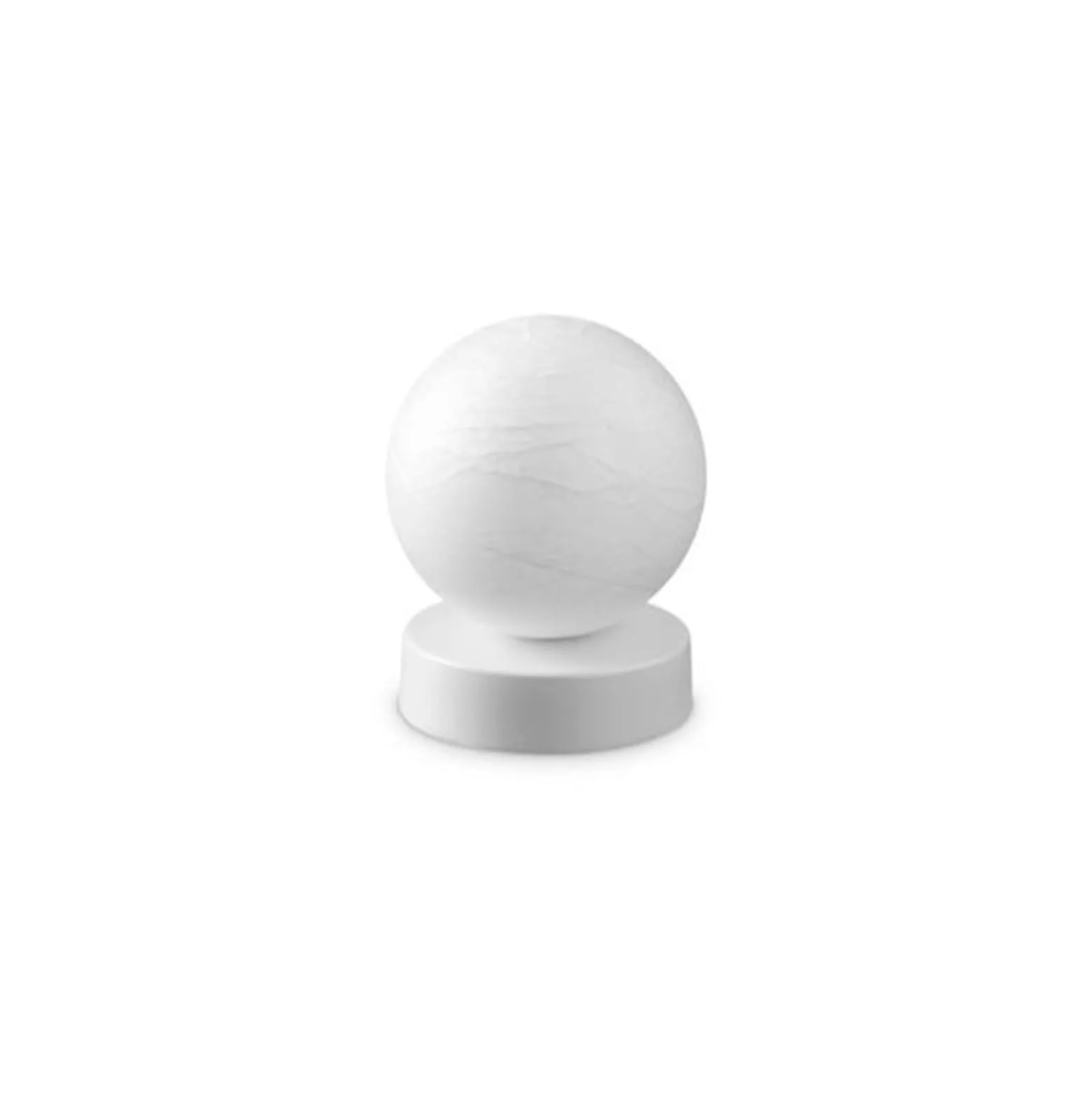 Ideal Lux Carta pöytävalaisin, valkoinen, muovia, Ø 10 cm
