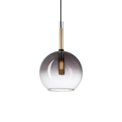 Ideal Lux Empire Sfera -riippuvalaisin, kirkas/savunharmaa lasi