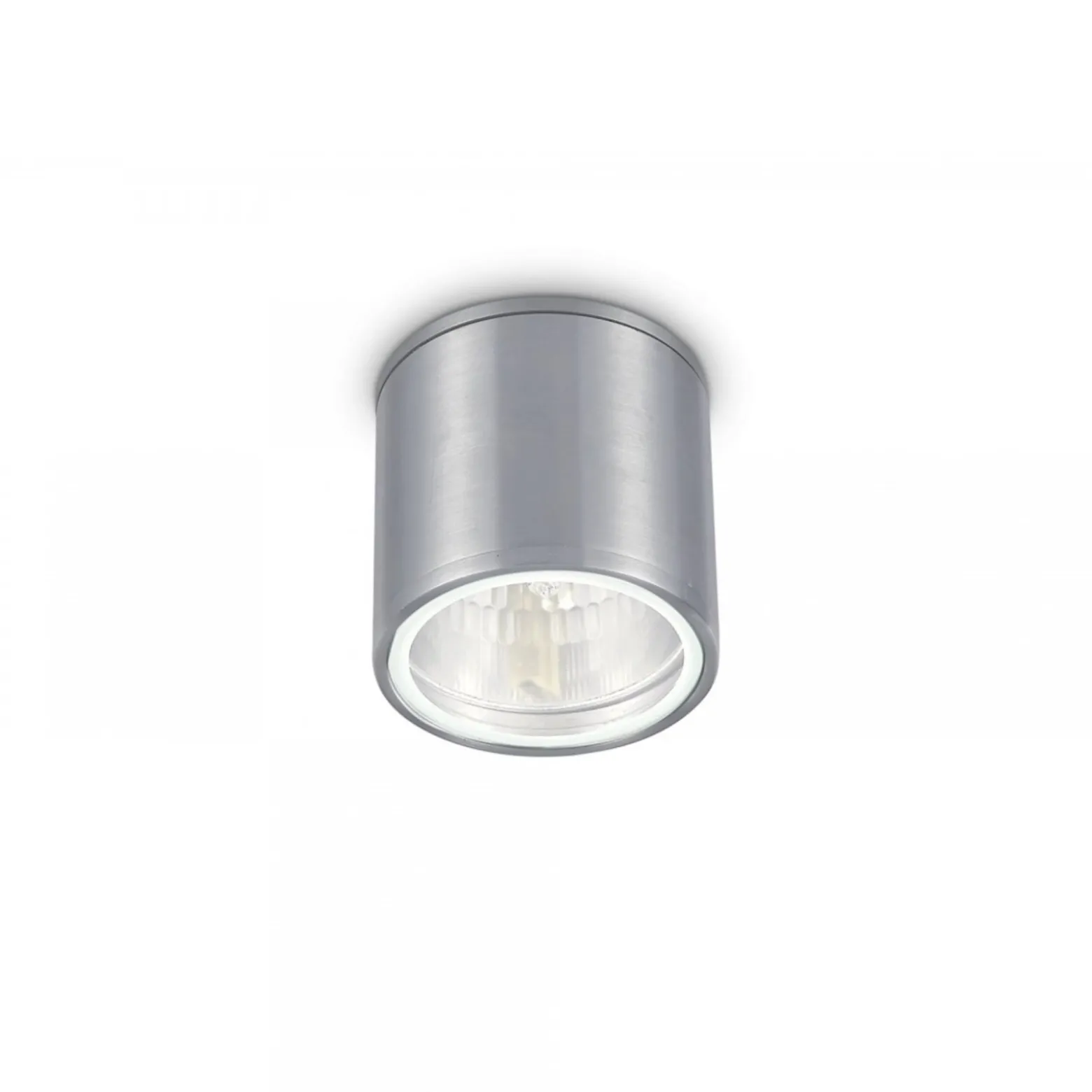 Ideal Lux kattovalaisin Gun, alumiininharmaa, IP44, GU10