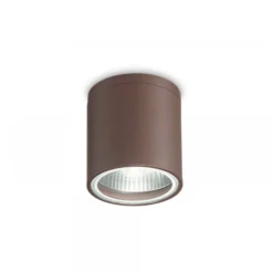Ideal Lux kattovalaisin Gun, kahvinruskea, alumiini, IP44, GU10
