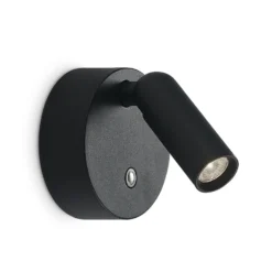 IDEAL LUX LED-akku-seinäkohdevalaisin Bean, musta, leveys 8 cm