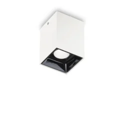Ideal Lux LED-downlight Nitro Square valkoinen, korkeus 9 cm, metallia