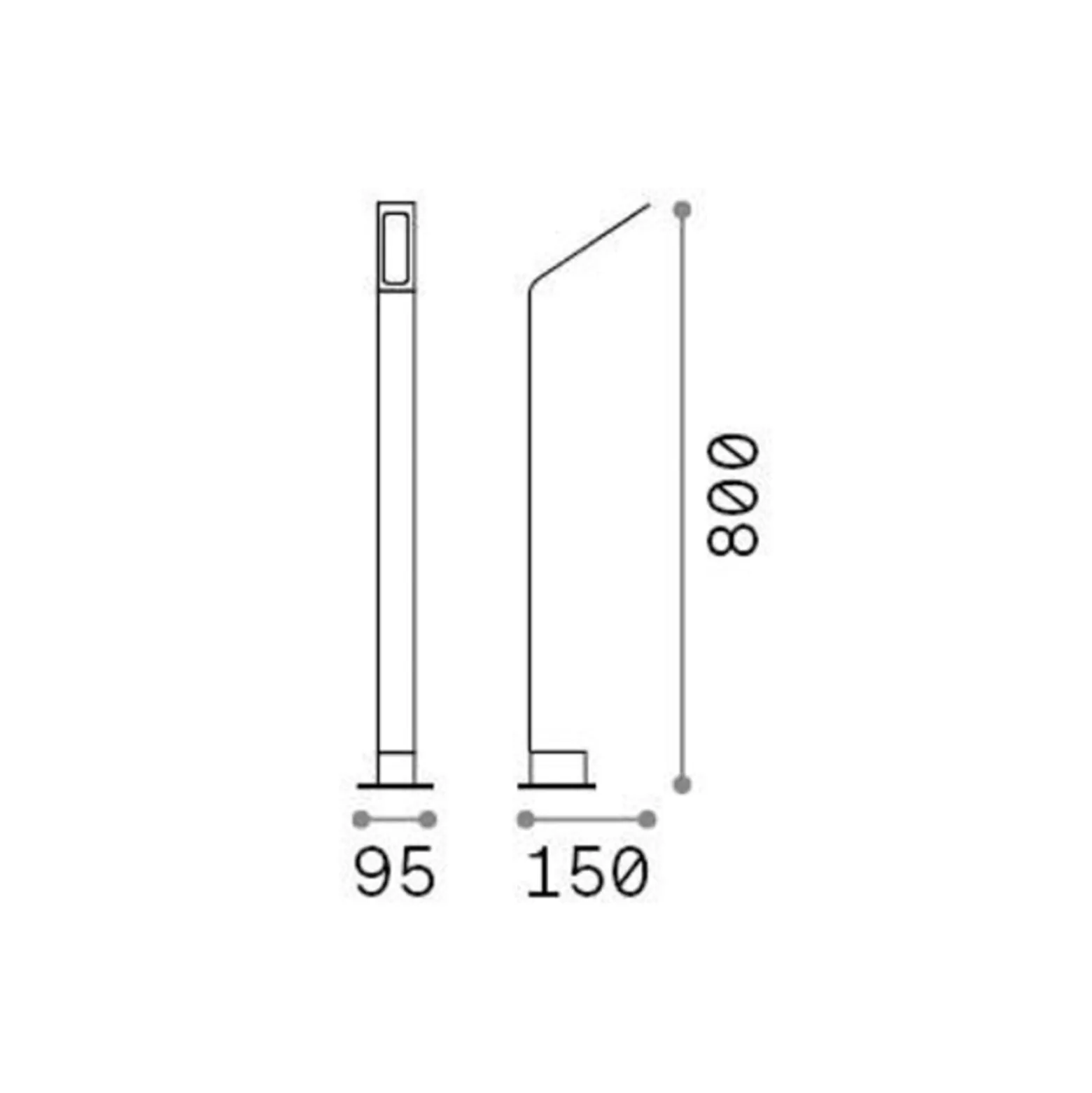 Ideal Lux LED polkuvalo Agos ruskea 3000 K Korkeus 80 cm alumiini