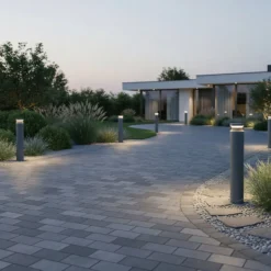 Ideal Lux LED-pylväsvalaisin Boeing, korkeus 70 cm, antrasiitti