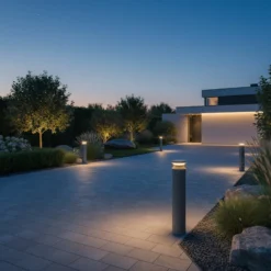 Ideal Lux LED-pylväsvalaisin Boeing, korkeus 70 cm, antrasiitti